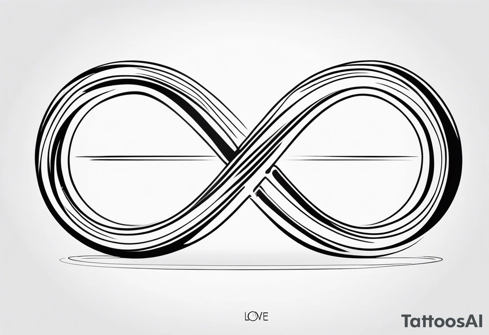 Infinity symbol with “love” tattoo idea