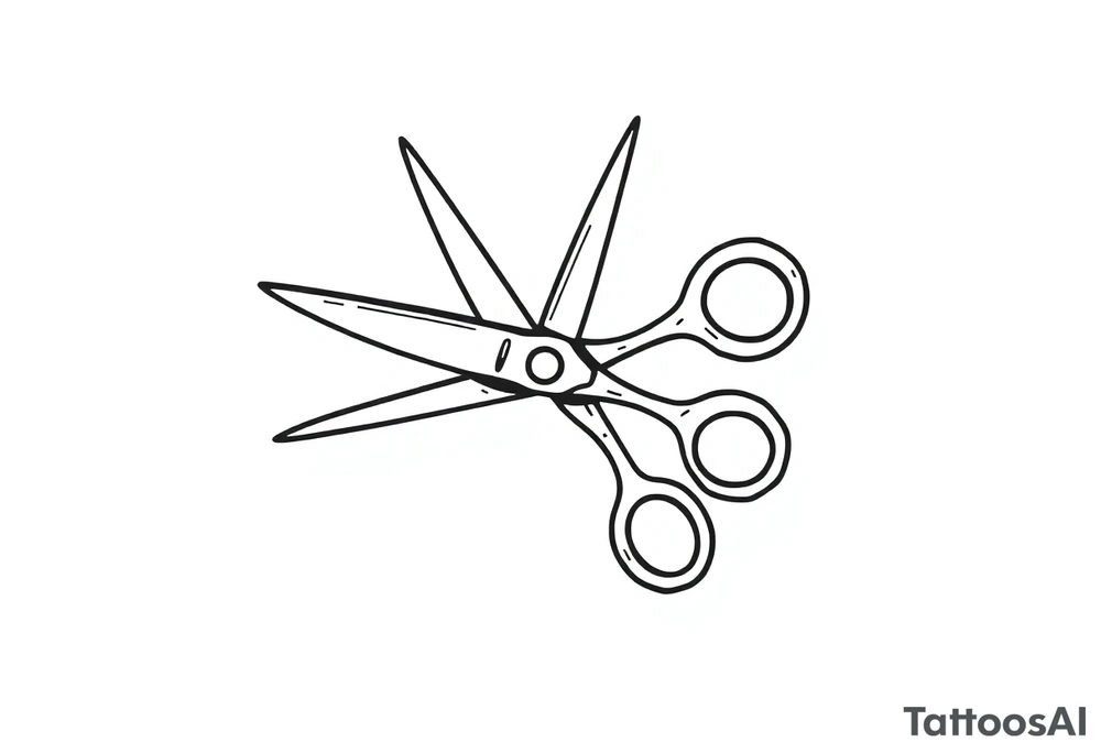 Scissors cutting tattoo idea
