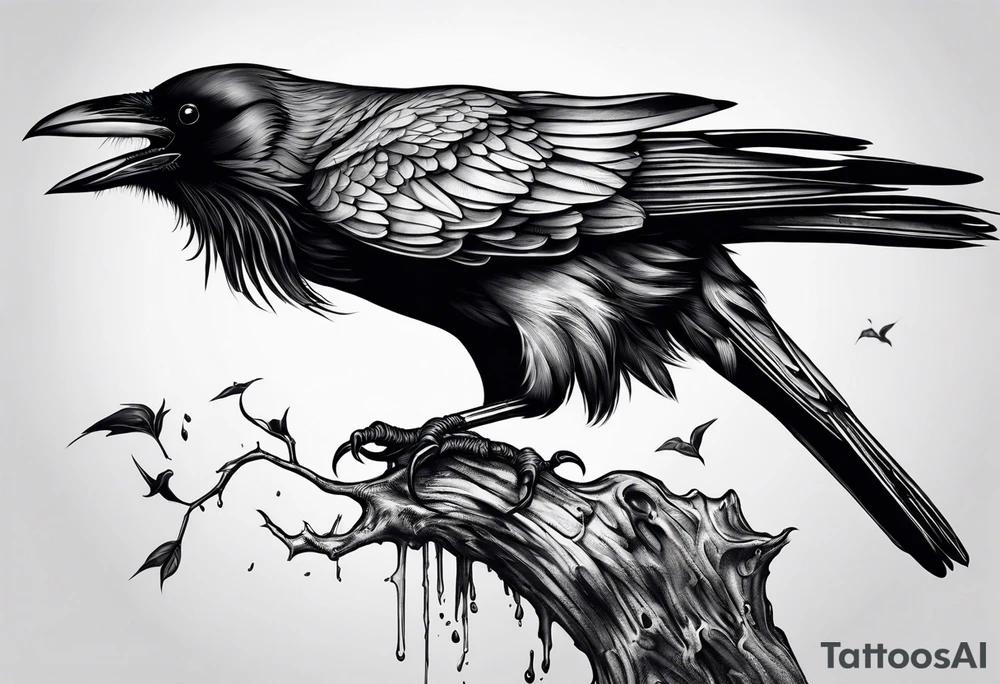 Crows picking at a carcass tattoo idea