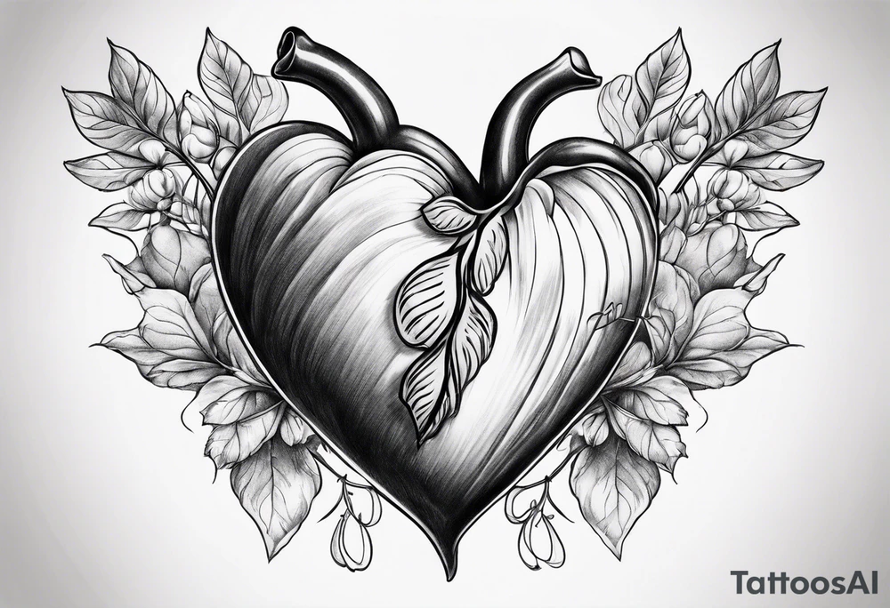 Bleeding heart tattoo idea