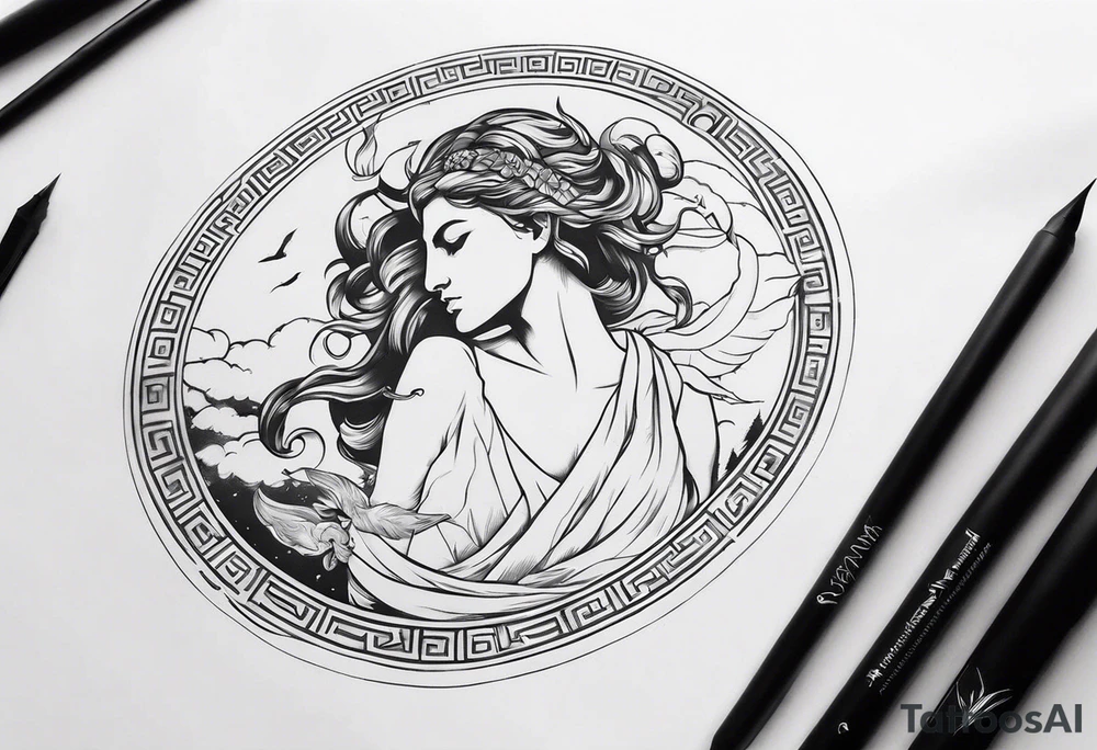 greek mythology sleeve tattoo tattoo idea