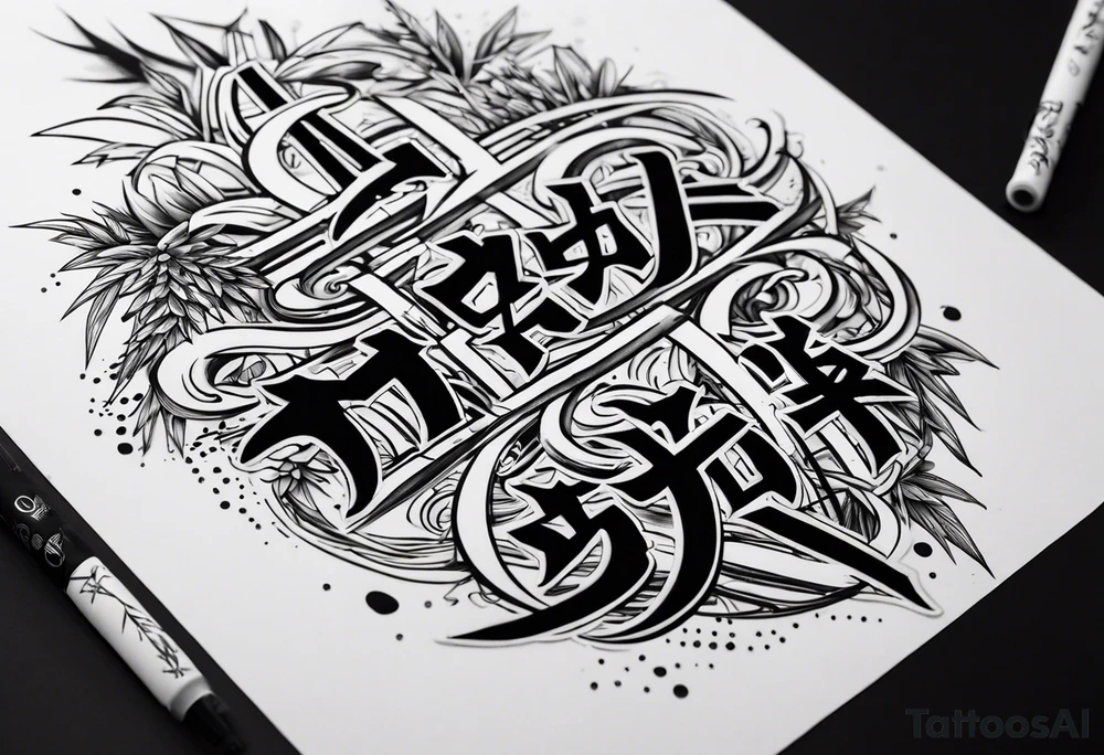 Font, bamboo, Japanese tattoo idea