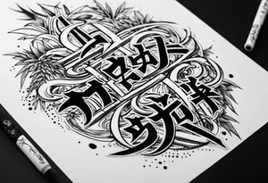 Font, bamboo, Japanese tattoo idea