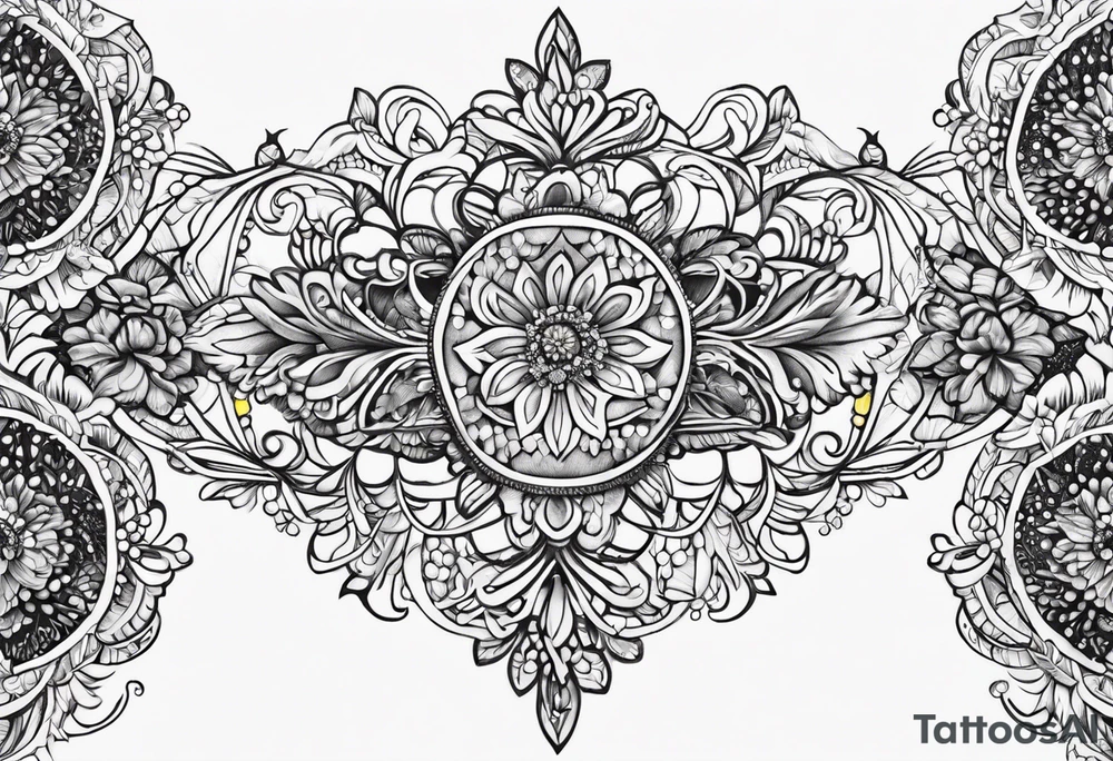 sternum lace tattoo idea