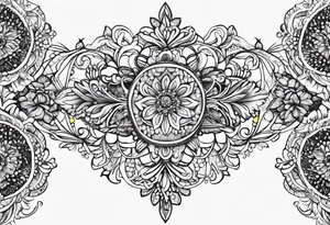 sternum lace tattoo idea