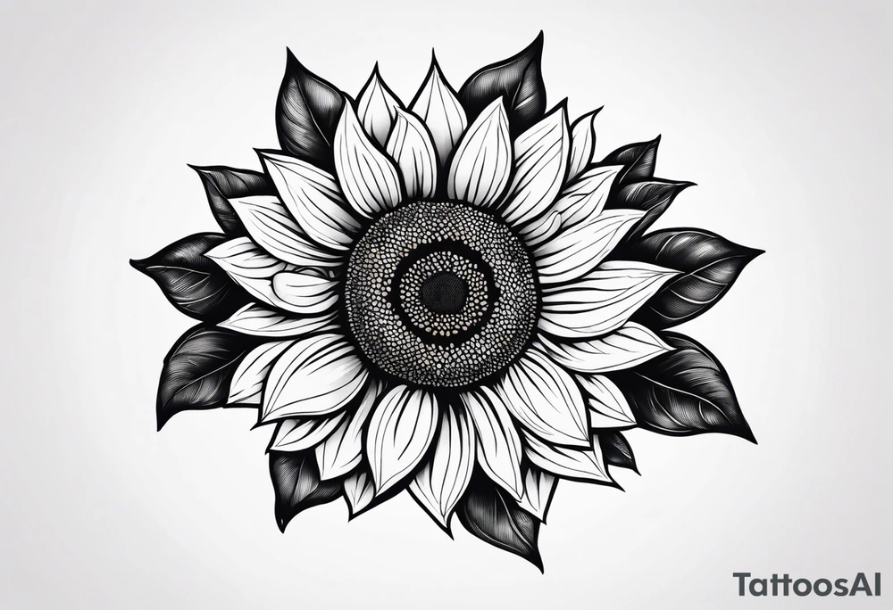 Name Annalise with a small sunflower tattoo idea