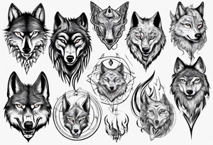 wolfs head tattoo idea