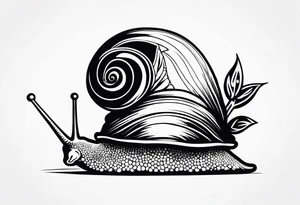 Snail with pirate hat tattoo idea