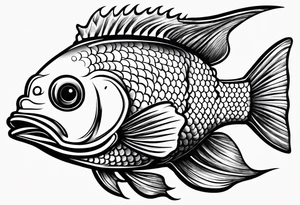 Fish with a race helmet tattoo idea