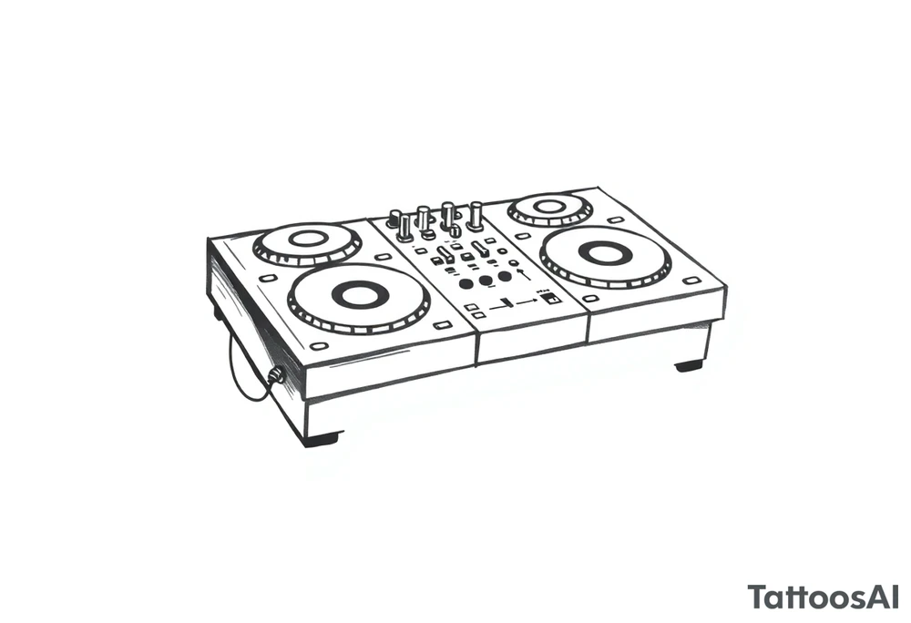 DJ decks tattoo idea