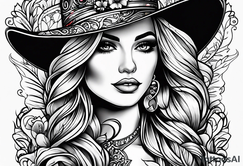 Female country music tattoo idea