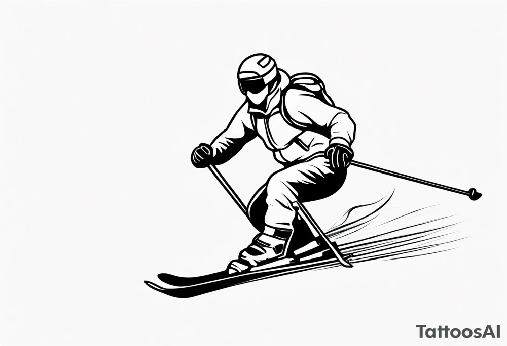 Skier tattoo idea