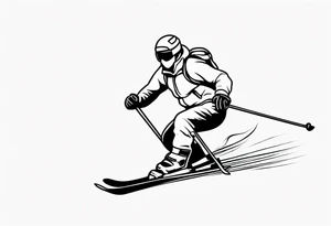 Skier tattoo idea