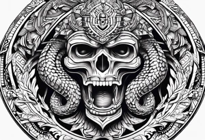 aztec snake sleeve tattoo idea