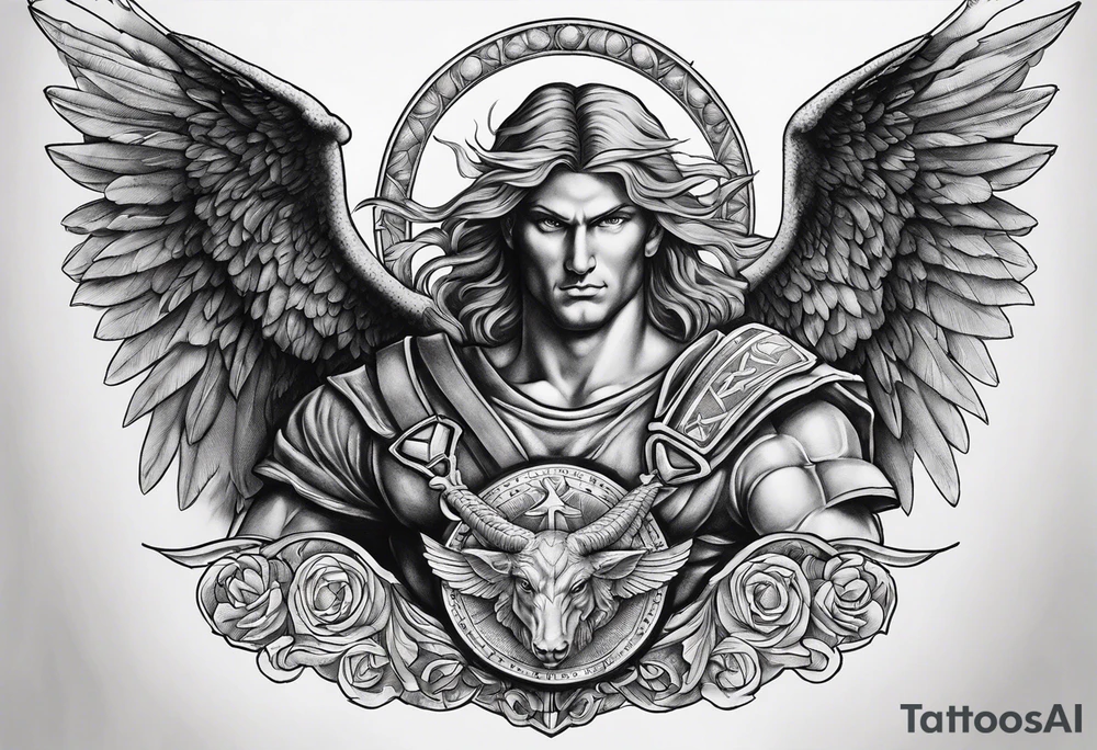 St Michael vs lucifer tattoo idea