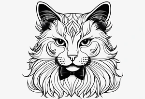 Simple line drawing of a cat. tattoo idea