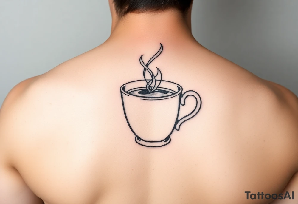 Cute cup of tea tattoo idea