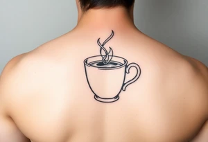 Cute cup of tea tattoo idea
