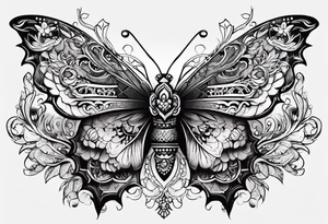 Sternum lace tattoo idea
