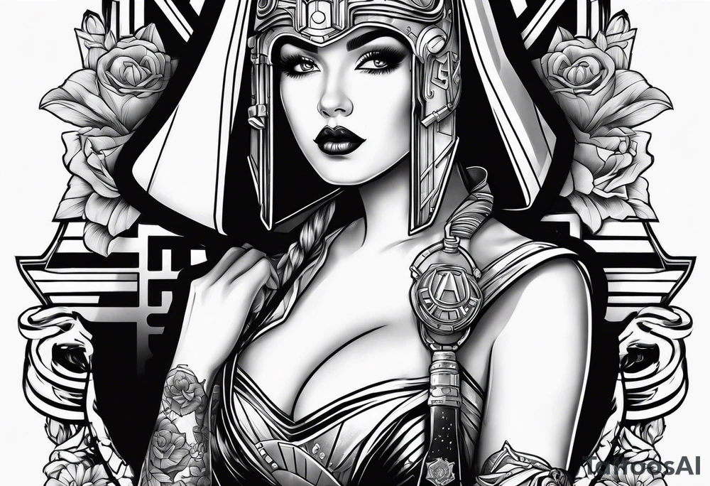 Star wars pinup girl tattoo idea