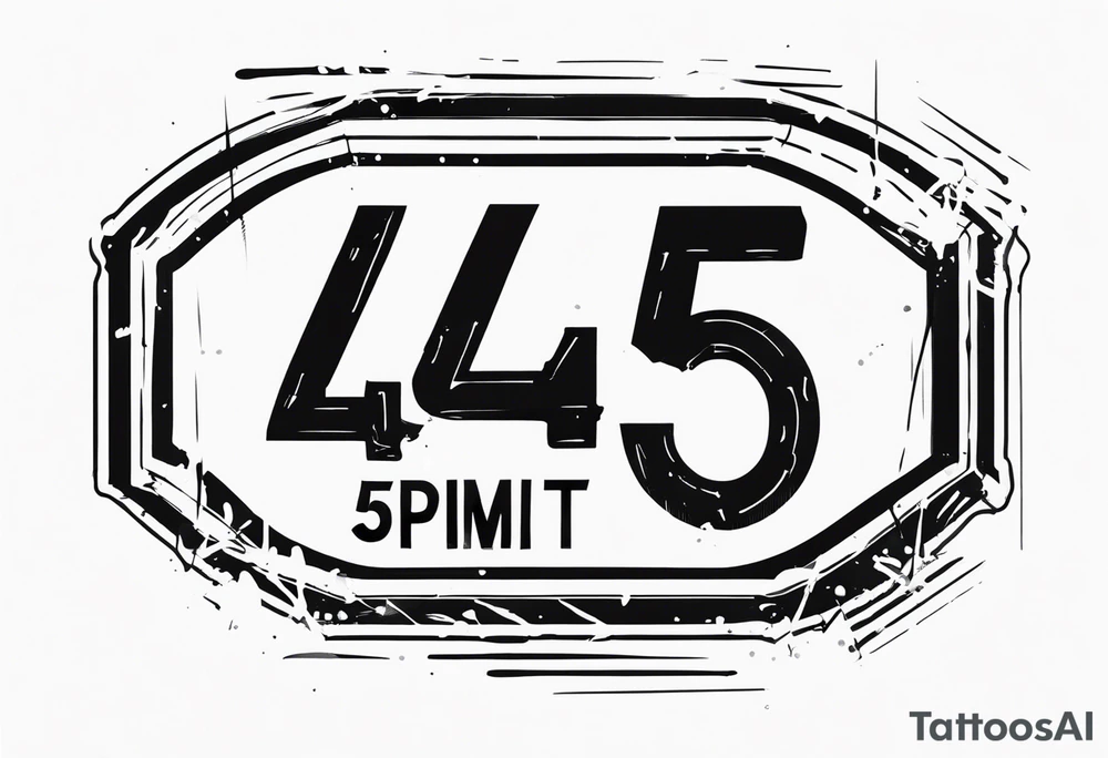 45 mph speed limit sign tattoo idea