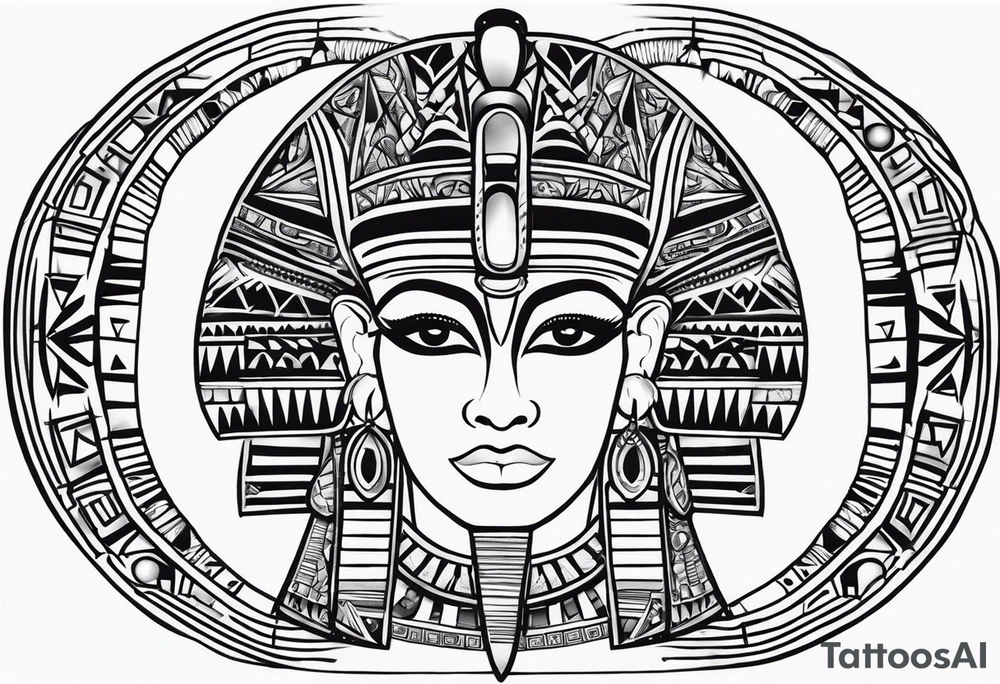 african, egyptian cultural tattoo idea