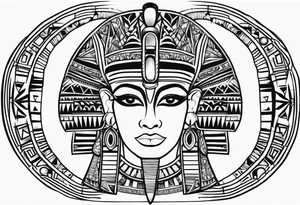 african, egyptian cultural tattoo idea