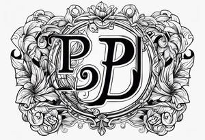 Letters P P D K T P W C tattoo idea