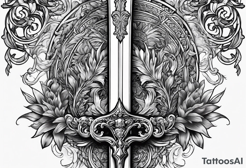 Russian sword tattoo idea