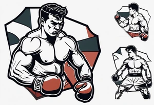 Old school boxer style mma fighter tattoo tattoo idea