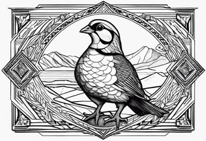 Quails, desert tattoo idea