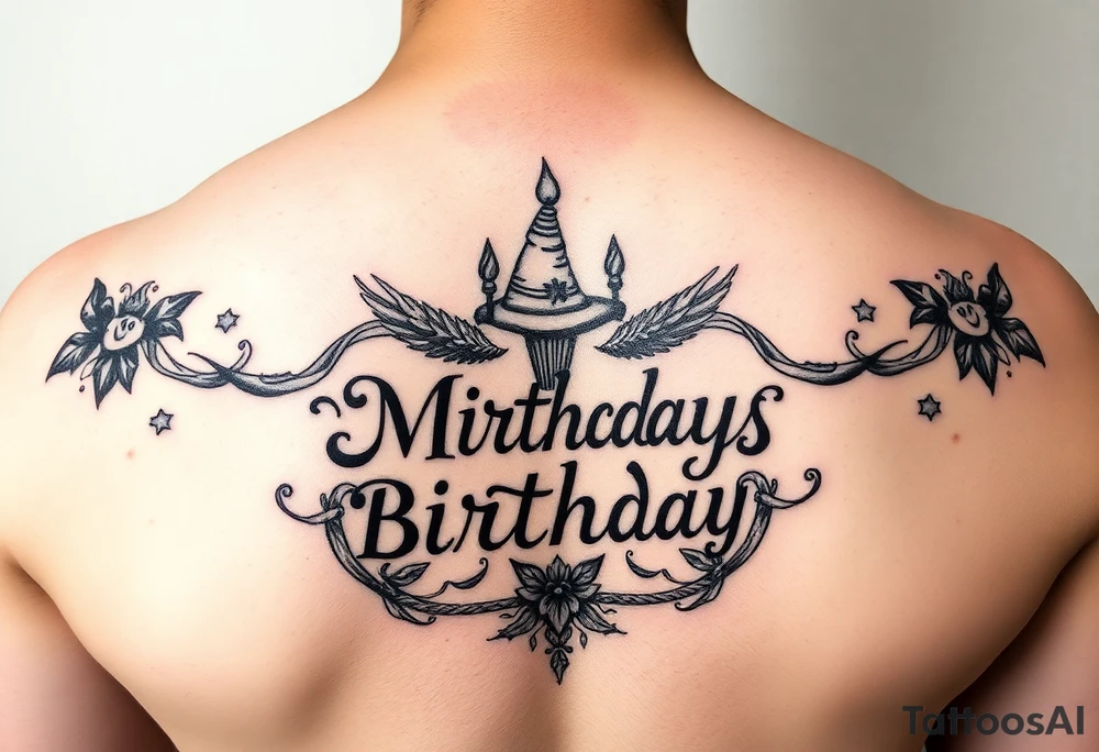 Witchy March Birthday tattoo idea