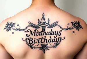 Witchy March Birthday tattoo idea