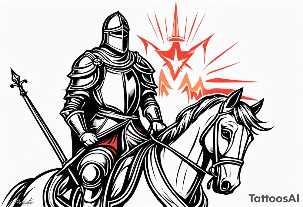 Christian knight tattoo idea