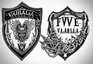Wounded warrior valhalla shield barb wire tattoo idea