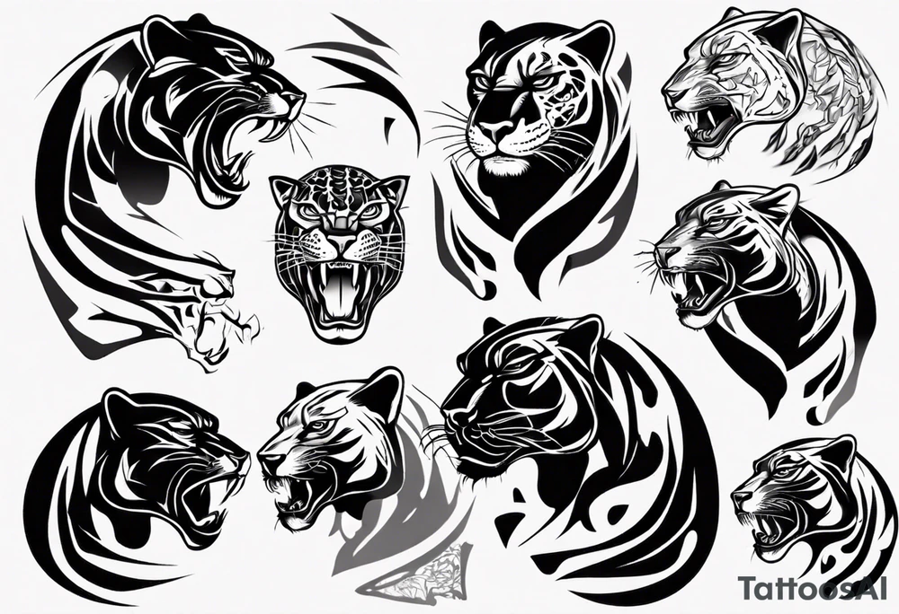Panther body tattoo idea