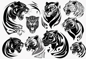 Panther body tattoo idea