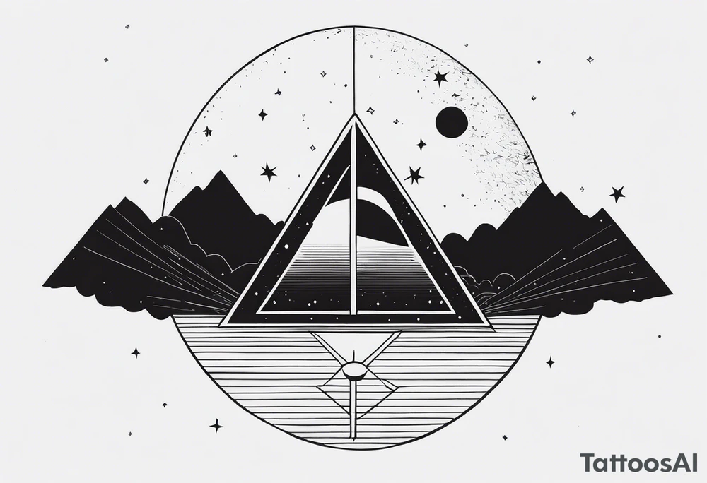dark side of the moon tattoo idea