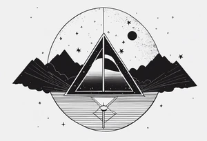 dark side of the moon tattoo idea