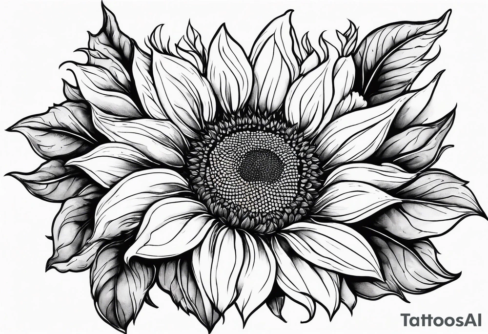 Sunflower for a male tattoo tattoo idea