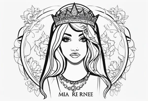 TEXT Mia Renee 28/06/11 princess oldest daughter tattoo idea