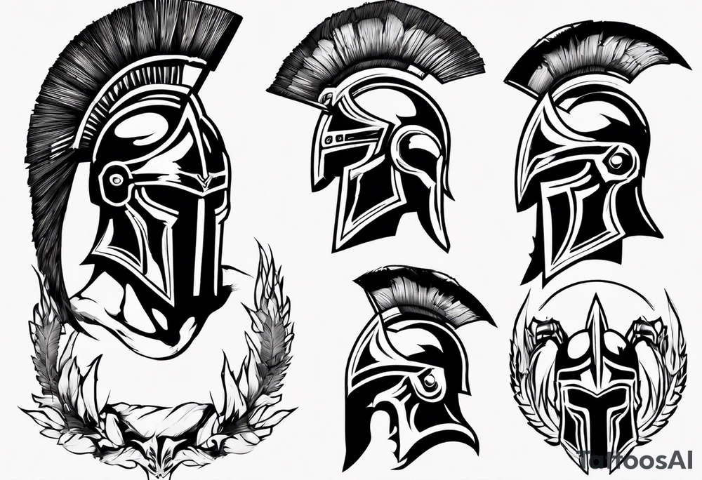 Spartan in style of 300 tattoo idea