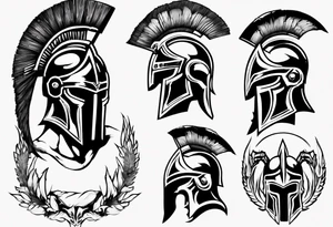 Spartan in style of 300 tattoo idea