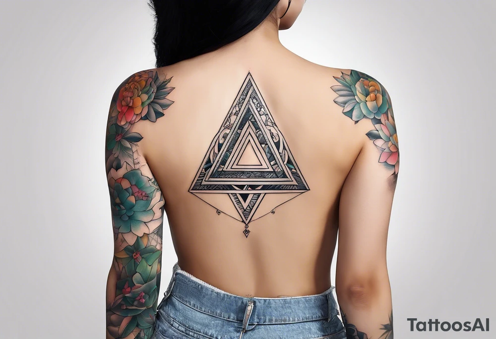simple triangle tattoo idea