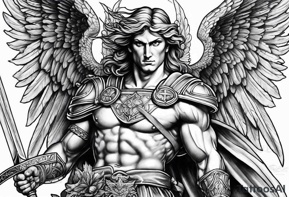 St Michael slaying the devil tattoo idea