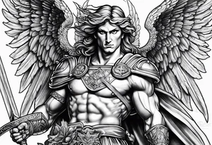 St Michael slaying the devil tattoo idea