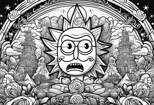 rick and morty tattoo idea