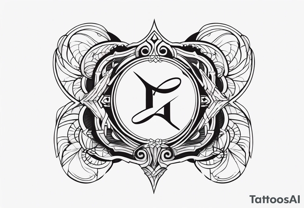 Gemini logo with stitches simple tattoo idea