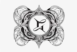 Gemini logo with stitches simple tattoo idea
