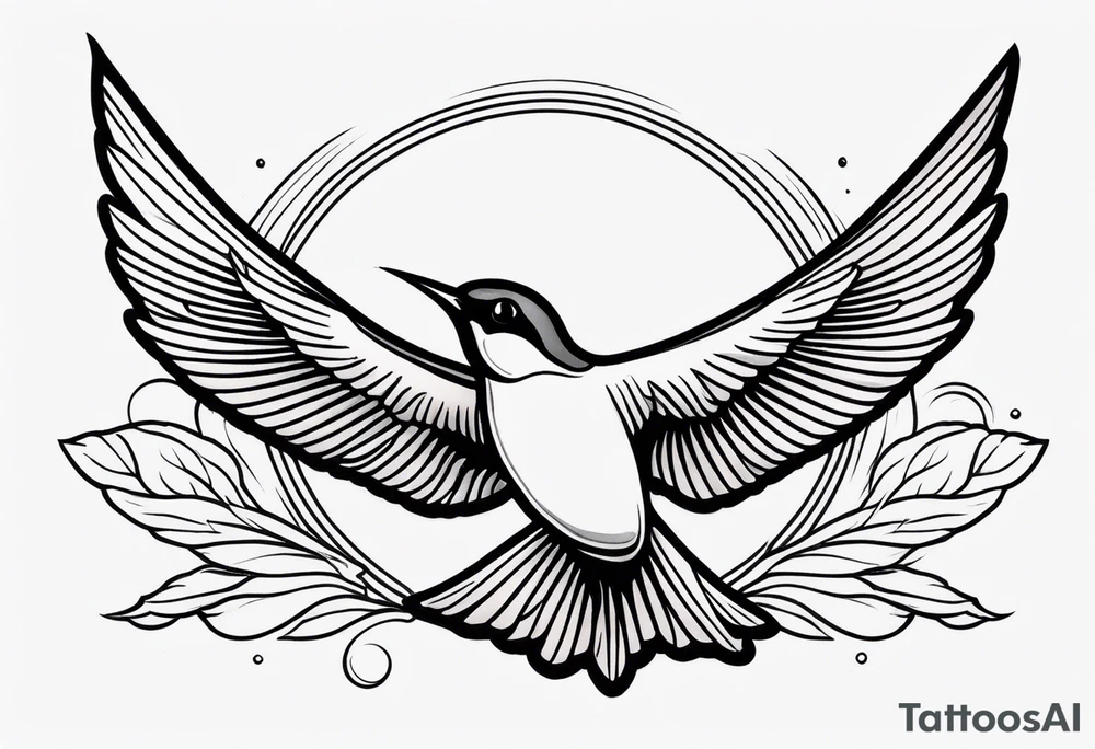 Traditional swallow tattoo idea